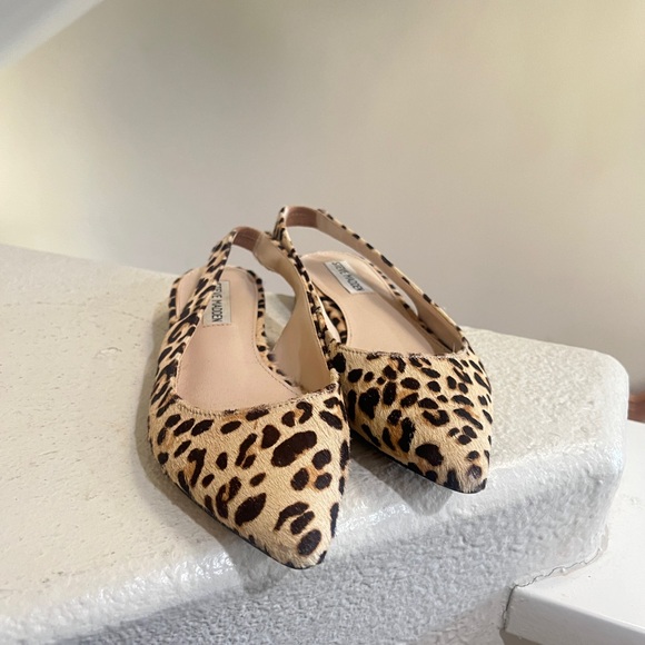 Steve Madden Olsen Leopard ballet leather flats shoes comfort casual summer Sz 7 - Picture 4 of 11